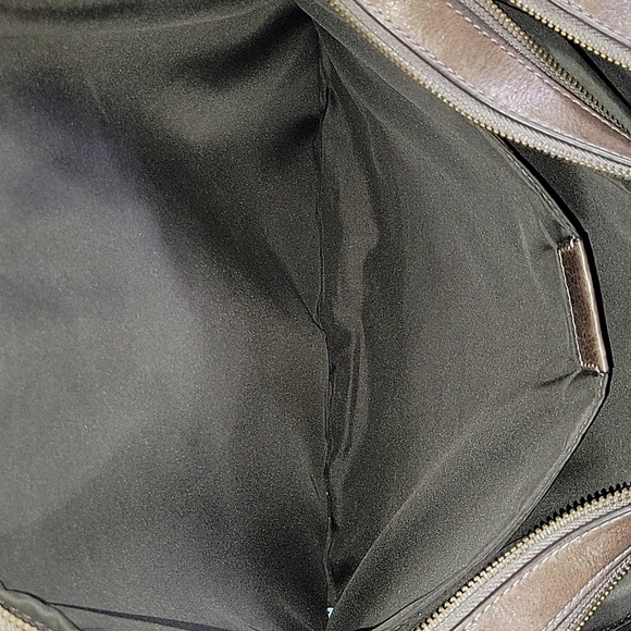 Fossil Brown Leather Laptop Messenger Crossbody Shoulder Bag - Picture 14 of 15